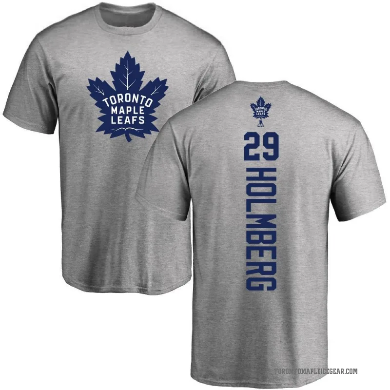 Pontus Holmberg Men's Ash Toronto Maple Leafs Backer T-Shirt -