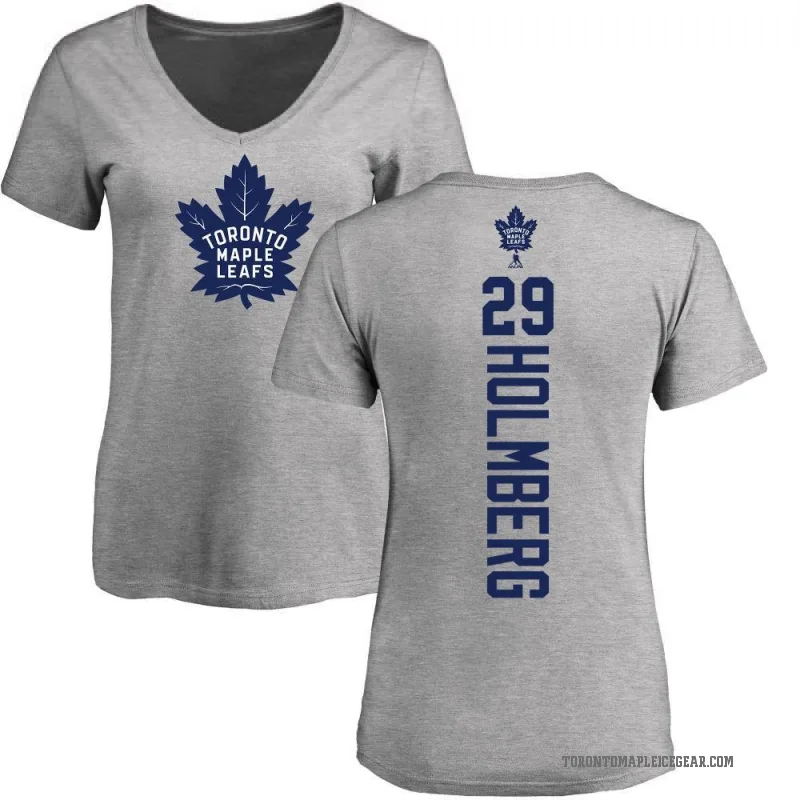 Pontus Holmberg Women's Ash Toronto Maple Leafs Backer T-Shirt -